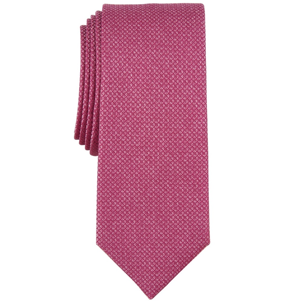 Alfani Alfatech Tie Mens‎ Mauve Minetta Solid Stain Resistant One Size NWT